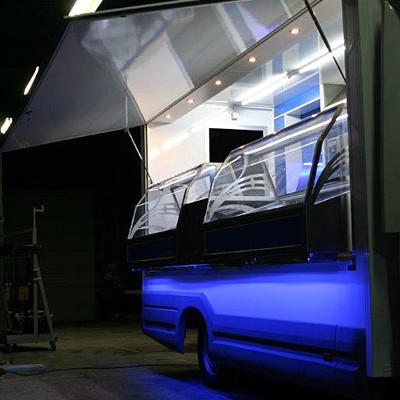 Mobilny sklep rybny - zabudowy specjalistyczne Bannert