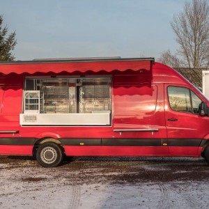 Samochód gastronomiczny Bannert - czerwony - zabudowy specjalistyczne