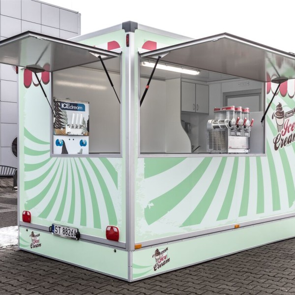 Przyczepa gastronomiczna - Lodziarnia - nadwozia specjalne