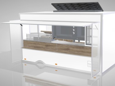 Samochód gastronomiczny do sprzedaży kurczaków