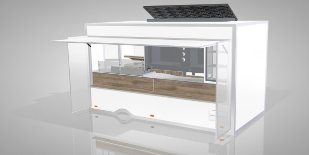 Samochód gastronomiczny do sprzedaży kurczaków