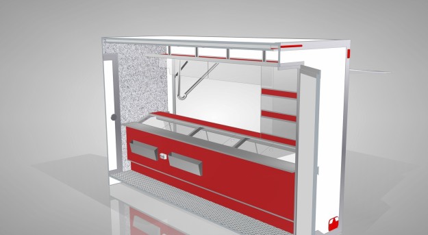 Samochód gastronomiczny do sprzedaży mięsa i wędlin