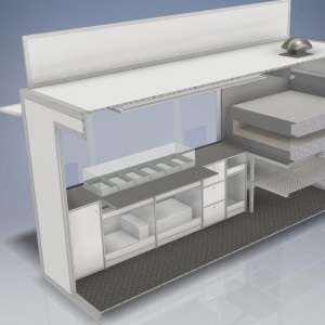 Samochód gastronomiczny do sprzedaży pizzy