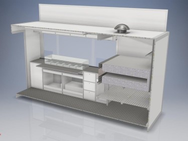 Samochód gastronomiczny do sprzedaży pizzy