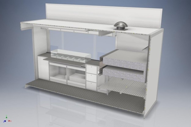 Samochód gastronomiczny do sprzedaży pizzy