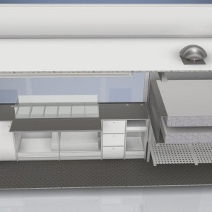 Samochód gastronomiczny do sprzedaży pizzy