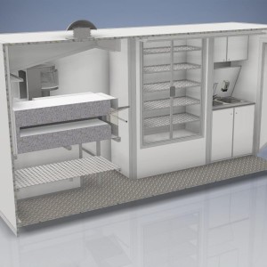 Samochód gastronomiczny do sprzedaży pizzy