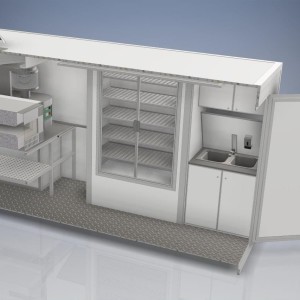 Samochód gastronomiczny do sprzedaży pizzy