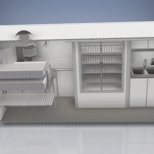 Samochód gastronomiczny do sprzedaży pizzy